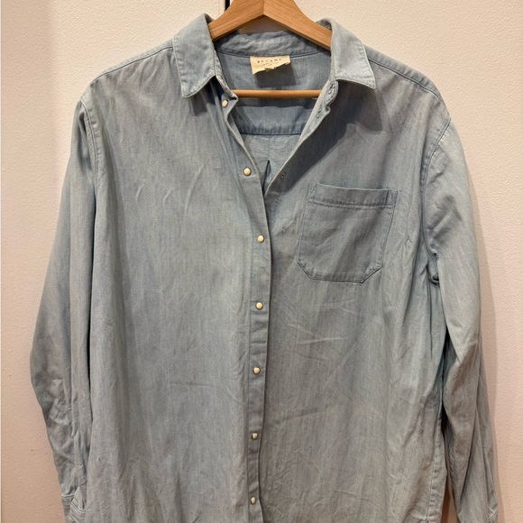 SÉZANE Light Blue Denim Shirt size 38 - Picture 4 of 7
